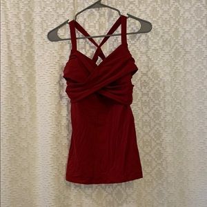 Lululemon red workout tank size 10